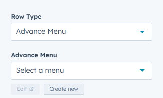 Advanced Menu