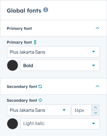 Global Fonts